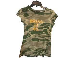 Vintage Y2K Self Esteem Camo Camouflage Bring It On Juniors T Shirt Small